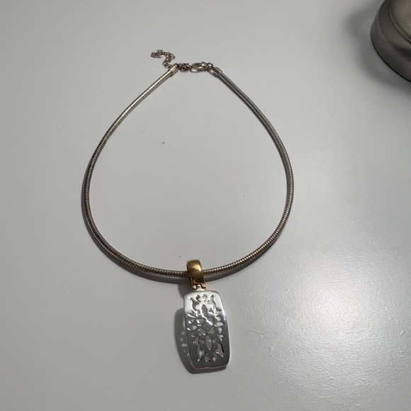 Sliver necklace and earring set - Picture 2 of 3